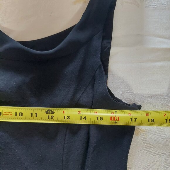 VINTAGE Randi May Collection Sheer Draped Little Black Dress Size S/6 - Picture 8 of 10